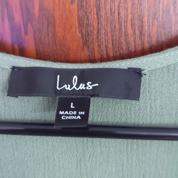 Lulus Light Sage Green Full Length Occasion Event Evening Wrap Maxi Dress SZ L - Picture 4 of 9